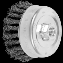 Pferd Inc. 79182717 - PFERD COMBITWIST® Knot Wire Cup Brush 4" Dia. .023 Carbon Steel 5/8-11" Thread