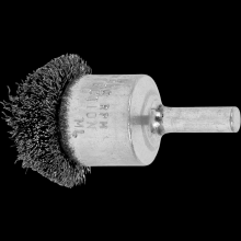 Pferd Inc. 79182926 - PFERD Circular Mounted End Brush 1-1/4" Dia. .008 Carbon Steel 1/4" Shank