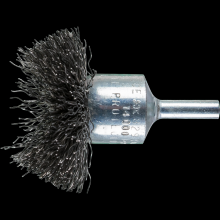 Pferd Inc. 79182930 - PFERD Circular Mounted End Brush 2" Dia. .014 Carbon Steel 1/4" Shank