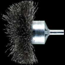 Pferd Inc. 79182933 - PFERD Circular Mounted End Brush 3" Dia. .014 Carbon Steel 1/4" Shank