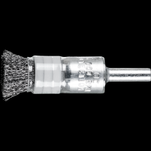 Pferd Inc. 79183005 - PFERD Banded Crimped Wire End Brush 1/2" Dia. .006 Carbon Steel 1/4" Shank