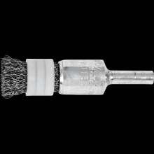 Pferd Inc. 79183007 - PFERD Banded Crimped Wire End Brush 1/2" Dia. .010 Carbon Steel 1/4" Shank