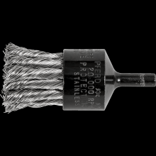 Pferd Inc. 79183158 - PFERD Knot Wire End Brush 1" Dia. Straight Cup .014 Stainless Steel 1/4" Shank