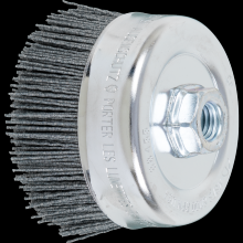 Pferd Inc. 79183814 - PFERD M-BRAD® Cup Brush 4" Dia. .040/120 Grit Silicon Carbide 5/8-11" Thread