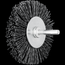 Pferd Inc. 79184205 - PFERD M-BRAD® Mounted Wheel Brush 3" Dia. .022/120 Ceramic Oxide 1/4" Shank