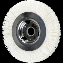 Pferd Inc. 79184213 - PFERD M-BRAD® Wheel Brush 4" Dia Wide Face .022/120 Grit Ceramic Oxide 5/8" Arbor