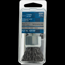 Pferd Inc. 79184786 - PFERD Crimped Wire End Brush 1" Dia. .020 Carbon Steel 1/4" Shank Retail