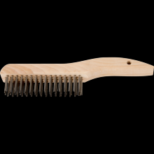 Pferd Inc. 79185035 - PFERD Shoe Handle Scratch Brush 4x16 Rows .012 Stainless Steel Wire Wooden Block