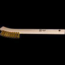 Pferd Inc. 79185067 - PFERD Small Cleaning Brush 2x9 Rows .008 Brass Wire Wooden Block