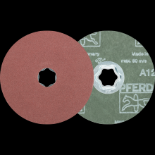 Pferd Inc. 64190012 - PFERD COMBICLICK® Fiber Disc, 4-1/2" Dia, 120 Grit, Aluminum oxide