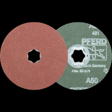 Pferd Inc. 64190005 - PFERD COMBICLICK® Fiber Disc, 4-1/2" Dia, 50 Grit, Aluminum oxide