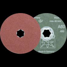 Pferd Inc. 64190006 - PFERD COMBICLICK® Fiber Disc, 4-1/2" Dia, 60 Grit, Aluminum oxide