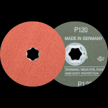 Pferd Inc. 64191012 - PFERD COMBICLICK® Fiber Disc, 4-1/2" Dia, 120 Grit, Aluminum oxide A-COOL