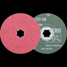 Pferd Inc. 64192003 - PFERD COMBICLICK® Fiber Disc, 4-1/2" Dia, 36 Grit, Ceramic oxide