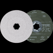 Pferd Inc. 64194006 - PFERD COMBICLICK® Fiber Disc, 4-1/2" Dia, 60 Grit, Ceramic oxide CO-ALU