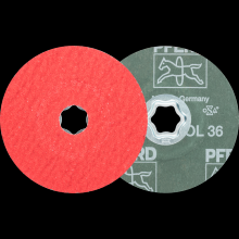 Pferd Inc. 64193003 - PFERD COMBICLICK® Fiber Disc, 4-1/2" Dia, 36 Grit, Ceramic oxide CO-COOL