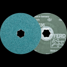 Pferd Inc. 64290003 - PFERD COMBICLICK® Fiber Disc, 4-1/2" Dia, 36 Grit, Zirconia alumina