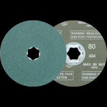 Pferd Inc. 64290008 - PFERD COMBICLICK® Fiber Disc, 4-1/2" Dia, 80 Grit, Zirconia alumina