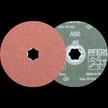 Pferd Inc. 64190105 - PFERD COMBICLICK® Fiber Disc, 5" Dia, 50 Grit, Aluminum oxide