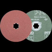 Pferd Inc. 64190106 - PFERD COMBICLICK® Fiber Disc, 5" Dia, 60 Grit, Aluminum oxide