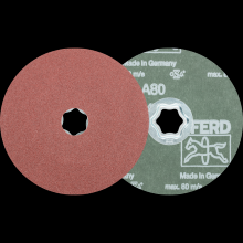 Pferd Inc. 64190108 - PFERD COMBICLICK® Fiber Disc, 5" Dia, 80 Grit, Aluminum oxide