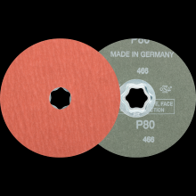 Pferd Inc. 64191108 - PFERD COMBICLICK® Fiber Disc, 5" Dia, 80 Grit, Aluminum oxide A-COOL