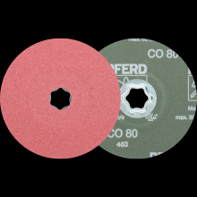 Pferd Inc. 64192108 - PFERD COMBICLICK® Fiber Disc, 5" Dia, 80 Grit, Ceramic oxide