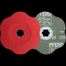 Pferd Inc. 64112512 - PFERD COMBICLICK® CONTOUR Fiber Disc, 5" Dia, 120 Grit, Ceramic oxide CO-COOL