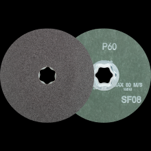 Pferd Inc. 64294106 - PFERD COMBICLICK® Fiber Disc, 5" Dia, 60 Grit, Silicon Carbide