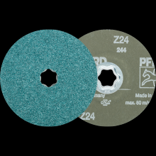 Pferd Inc. 64290102 - PFERD COMBICLICK® Fiber Disc, 5" Dia, 24 Grit, Zirconia alumina