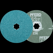 Pferd Inc. 64290103 - PFERD COMBICLICK® Fiber Disc, 5" Dia, 36 Grit, Zirconia alumina