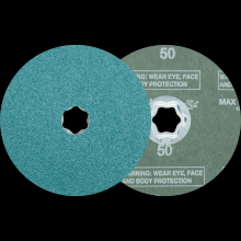 Pferd Inc. 64290105 - PFERD COMBICLICK® Fiber Disc, 5" Dia, 50 Grit, Zirconia alumina