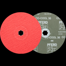 Pferd Inc. 64193303 - PFERD COMBICLICK® Fiber Disc, 7" Dia, 36 Grit, Ceramic oxide CO-COOL