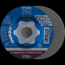 Pferd Inc. 64188115 - PFERD Grinding disc, CC-GRIND®-FLEX, 5" x 7/8, SG STEEL, Fine, Ceramic