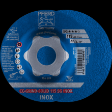 Pferd Inc. 64186115 - PFERD Grinding disc, CC-GRIND®-SOLID, 4-1/2" x 7/8, SG INOX, Ceramic