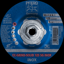 Pferd Inc. 69401589 - PFERD Grinding disc, CC-GRIND®-SOLID, 5" x 5/8-11, SG INOX, Ceramic