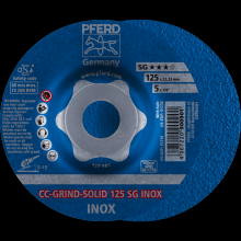 Pferd Inc. 64186125 - PFERD Grinding disc, CC-GRIND®-SOLID, 5" x 7/8, SG INOX, Ceramic