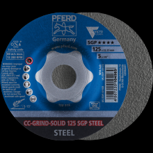 Pferd Inc. 64187126 - PFERD Grinding disc, CC-GRIND®-SOLID, 5" x 7/8, SGP STEEL VICTOGRAIN®, Ceramic