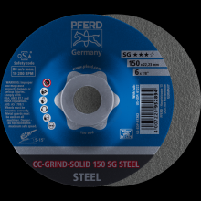 Pferd Inc. 64185150 - PFERD Grinding disc, CC-GRIND®-SOLID, 6" x 7/8, SG STEEL, Ceramic