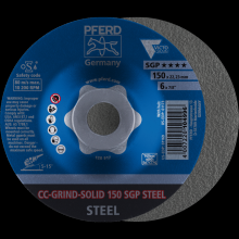 Pferd Inc. 69902588 - PFERD Grinding disc, CC-GRIND®-SOLID, 6" x 5/8-11, SGP STEEL VICTOGRAIN®, Ceramic