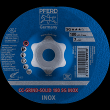 Pferd Inc. 64186180 - PFERD Grinding disc, CC-GRIND®-SOLID, 7" x 7/8, SG INOX, Ceramic