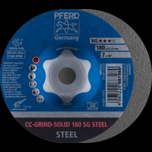 Pferd Inc. 64185180 - PFERD Grinding disc, CC-GRIND®-SOLID, 7" x 7/8, SG STEEL, Ceramic