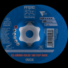 Pferd Inc. 69902592 - PFERD Grinding disc, CC-GRIND®-SOLID, 7" x 5/8-11, SGP INOX VICTOGRAIN®-COOL, Ceramic