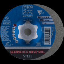 Pferd Inc. 64187180 - PFERD Grinding disc, CC-GRIND®-SOLID, 7" x 7/8, SGP STEEL VICTOGRAIN®, Ceramic