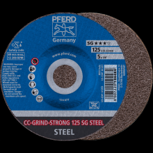 Pferd Inc. 64181125 - PFERD Grinding disc, CC-GRIND®-STRONG, 5" x 7/8, SG STEEL, Ceramic