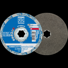 Pferd Inc. 42002192 - PFERD COMBICLICK® Unitized Disc, 5" Dia, Fine, Hard, 8AM, Aluminum Oxide