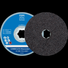 Pferd Inc. 42000050 - PFERD COMBICLICK® Surface Conditioning Disc Hard,4-1/2", 240 Grit Fine, Aluminum Oxide