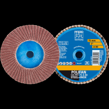 Pferd Inc. 42719208 - PFERD Mini Flap Disc, 3" Dia, Type CD, 80 Grit, Flat, Aluminum oxide