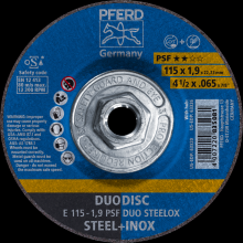 Pferd Inc. 69901524 - PFERD Combination Wheel, 4-1/2" x .065 x 5/8-11,PSF DUODISC STEELOX,T27,Aluminum oxide