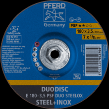 Pferd Inc. 69901700 - PFERD Combination Wheel, 7" x 1/8 x 5/8-11, PSF DUODISC STEELOX, T27, Aluminum oxide